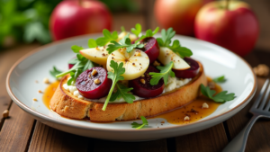 bete apfel salat ziegenk se crostini
