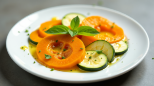herbstrezept k rbis zucchini carpaccio