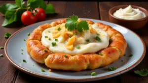 langos variation knoblauchcreme