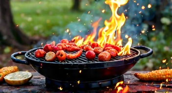 Die Freuden des Grillens und das Risiko von Brandkrater-Toast